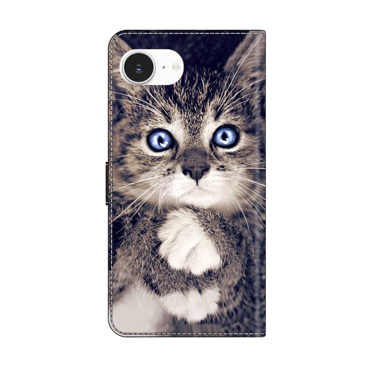 For iPhone 17e / 16e Crystal-Like Painted Vegan Leather Phone Case
