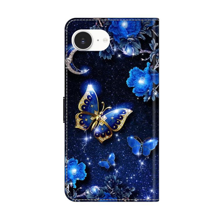 For iPhone 17e / 16e Crystal-Like Painted Vegan Leather Phone Case