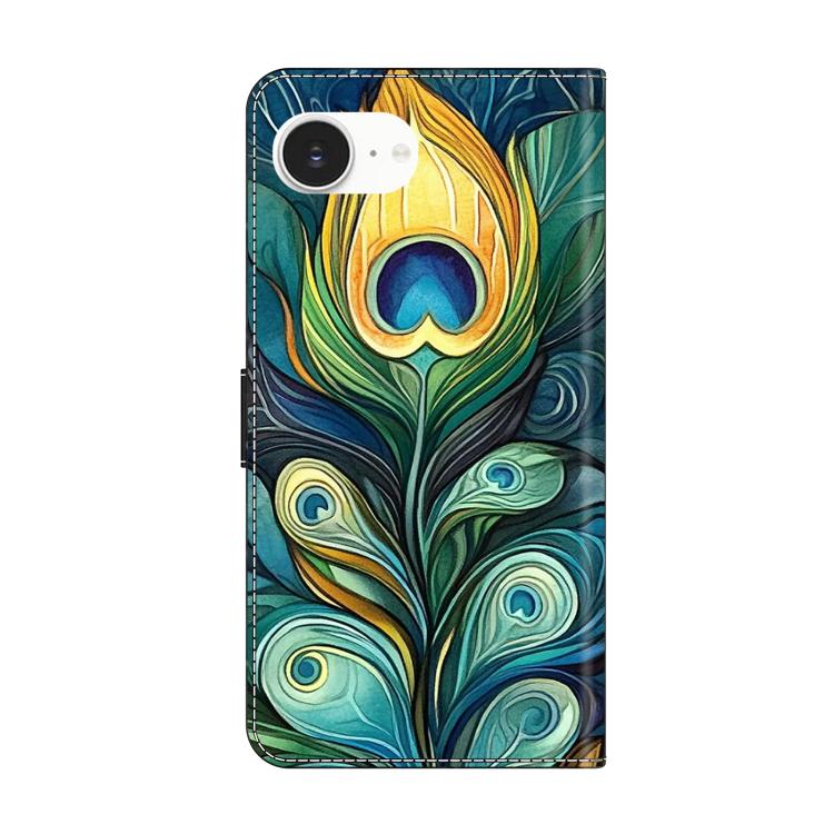 For iPhone 17e / 16e Crystal-Like Painted Vegan Leather Phone Case