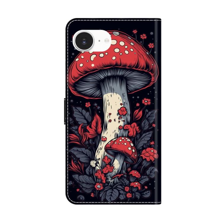 For iPhone 17e / 16e Crystal-Like Painted Vegan Leather Phone Case