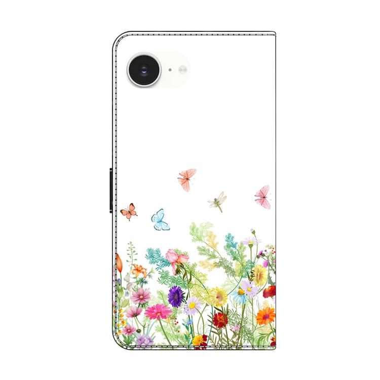 For iPhone 17e / 16e Crystal-Like Painted Vegan Leather Phone Case