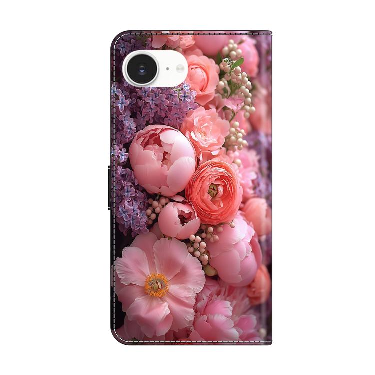 For iPhone 17e / 16e Crystal-Like Painted Vegan Leather Phone Case