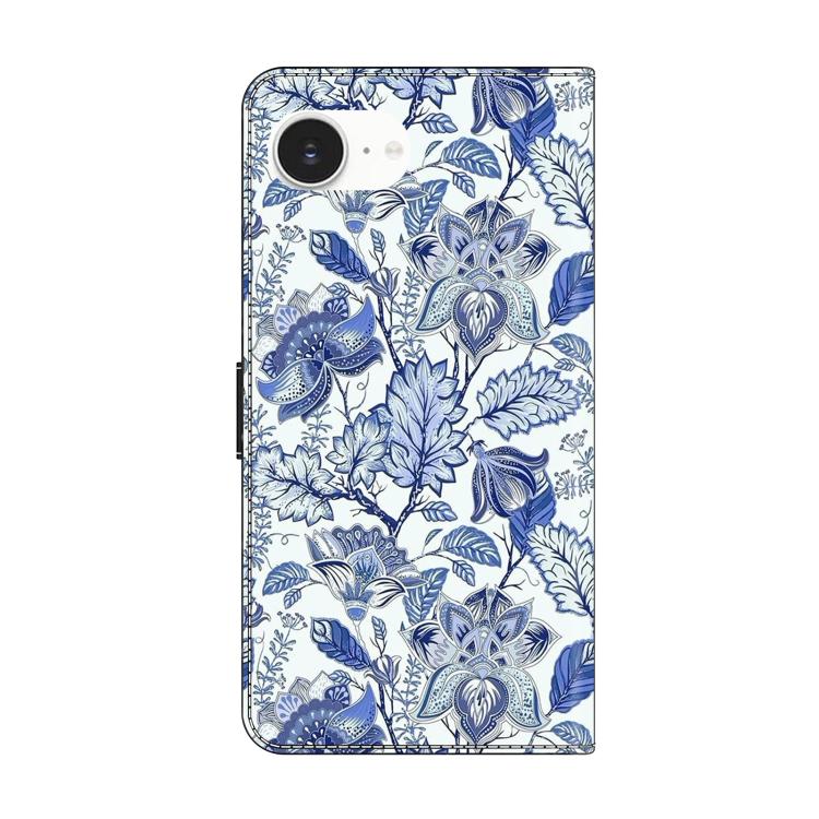 For iPhone 17e / 16e Crystal-Like Painted Vegan Leather Phone Case