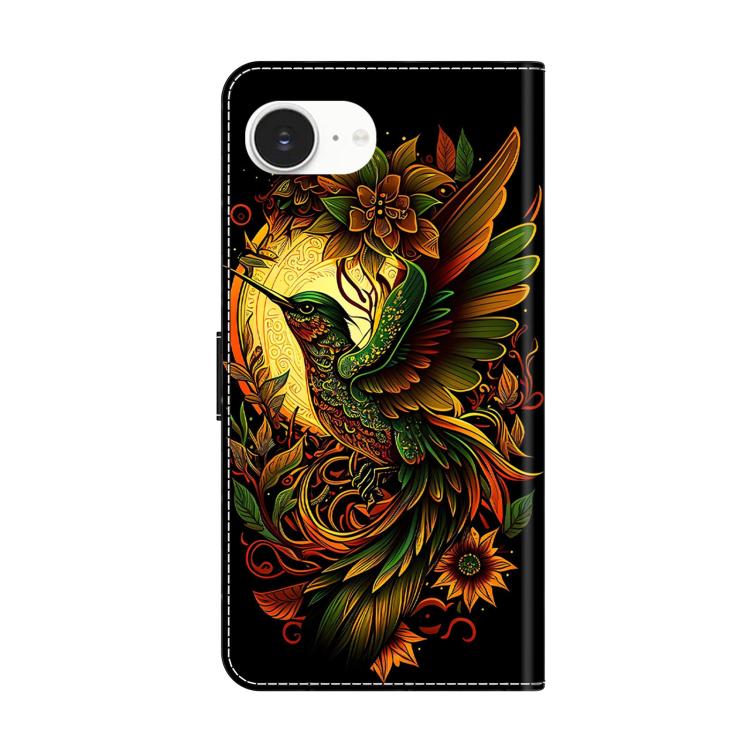 For iPhone 17e / 16e Crystal-Like Painted Vegan Leather Phone Case
