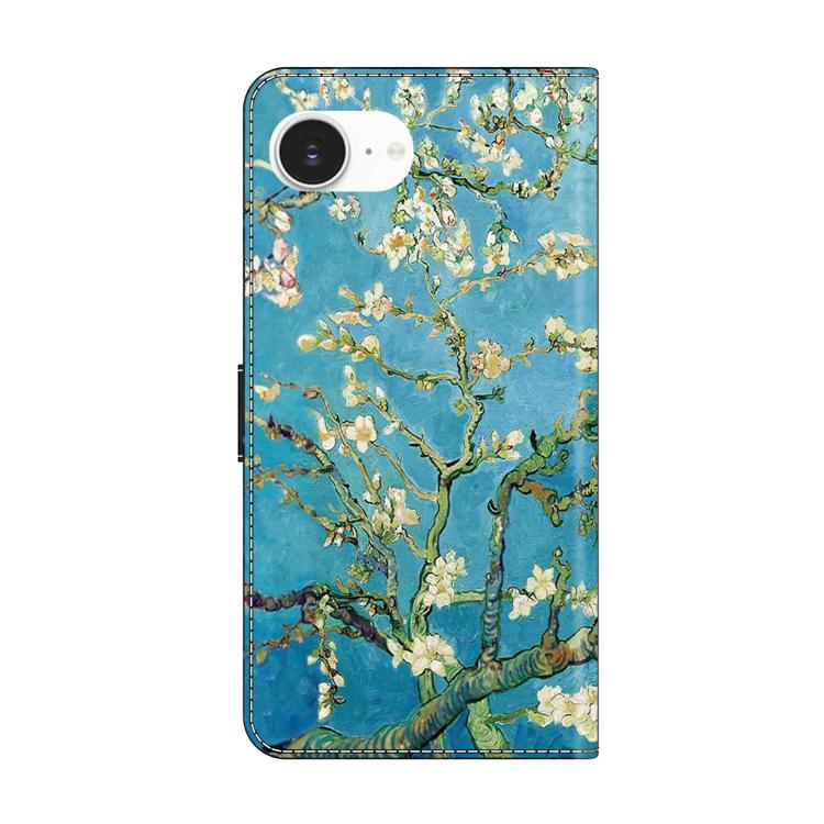For iPhone 17e / 16e Crystal-Like Painted Vegan Leather Phone Case