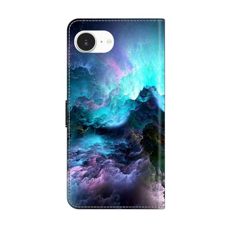 For iPhone 17e / 16e Crystal-Like Painted Vegan Leather Phone Case