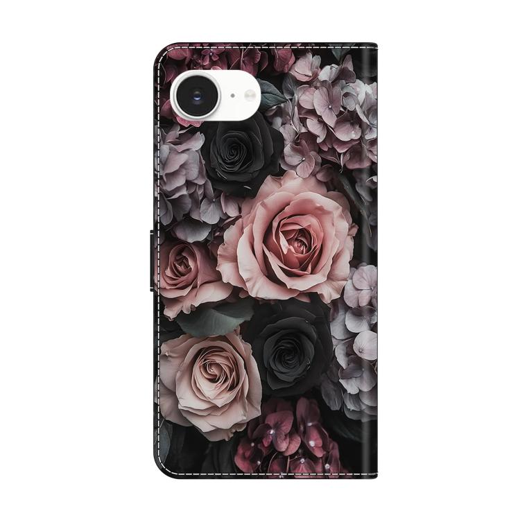 For iPhone 17e / 16e Crystal-Like Painted Vegan Leather Phone Case