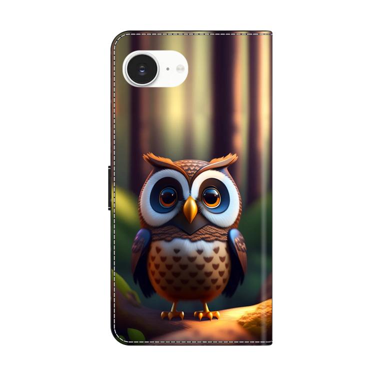 For iPhone 17e / 16e Crystal-Like Painted Vegan Leather Phone Case