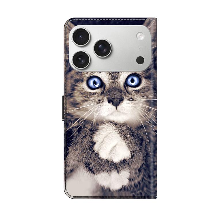 For iPhone 17 Pro Crystal-Like Painted Vegan Leather Phone Case
