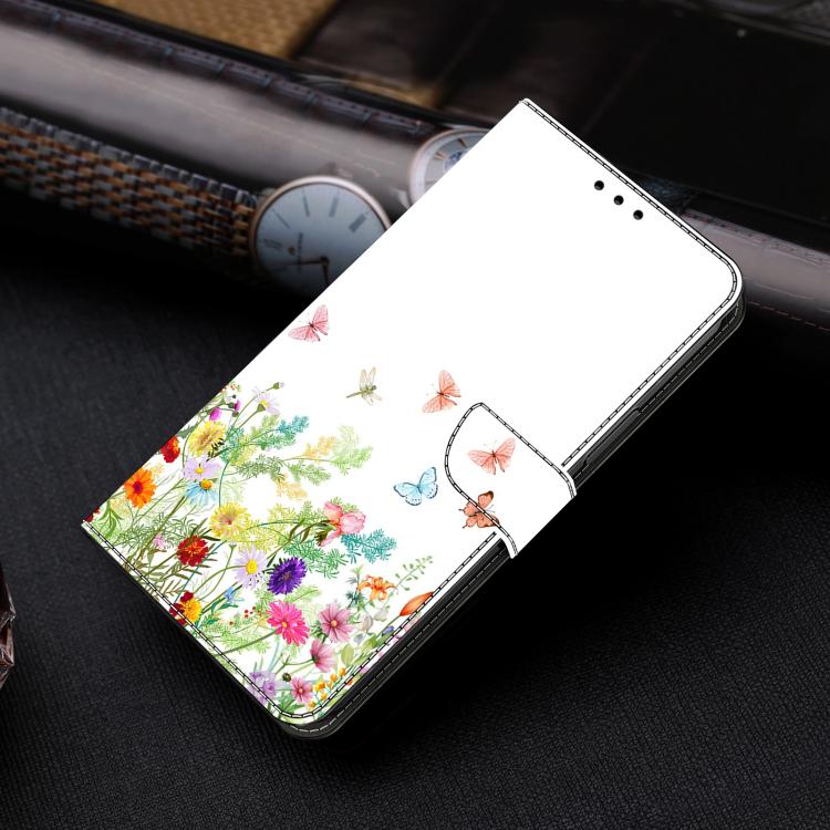 For iPhone 17 Pro Crystal-Like Painted Vegan Leather Phone Case