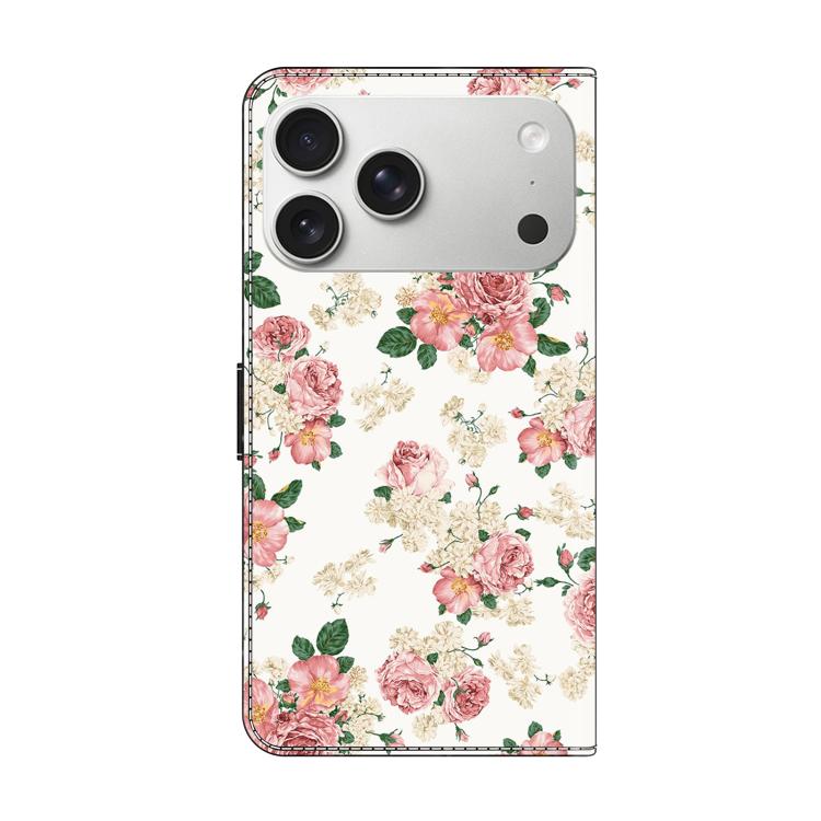 For iPhone 17 Pro Crystal-Like Painted Vegan Leather Phone Case