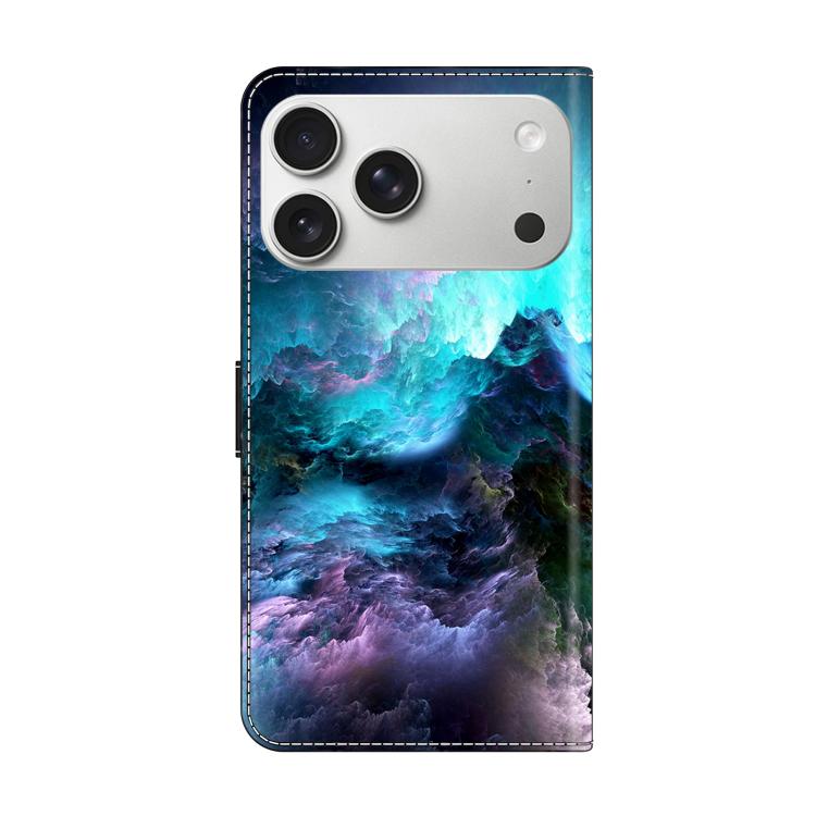For iPhone 17 Pro Crystal-Like Painted Vegan Leather Phone Case