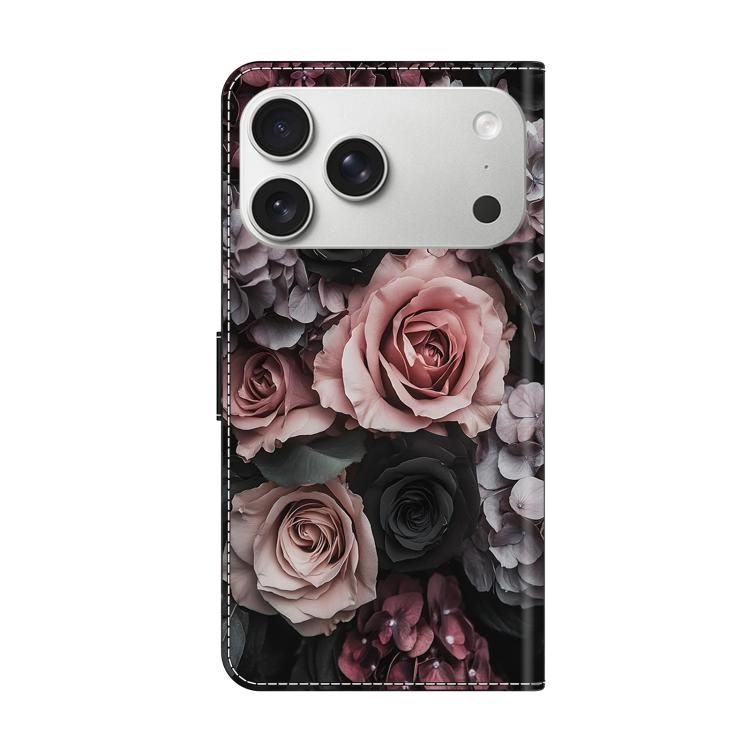 For iPhone 17 Pro Crystal-Like Painted Vegan Leather Phone Case