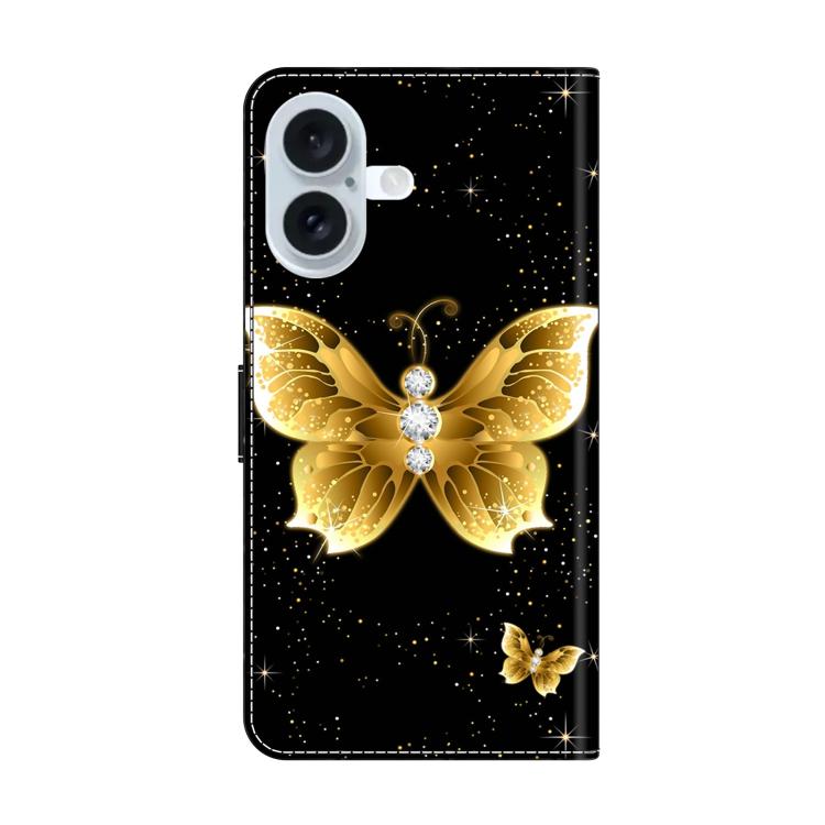 For iPhone 17 Crystal-Like Painted Vegan Leather Phone Case