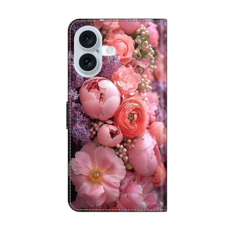 For iPhone 17 Crystal-Like Painted Vegan Leather Phone Case