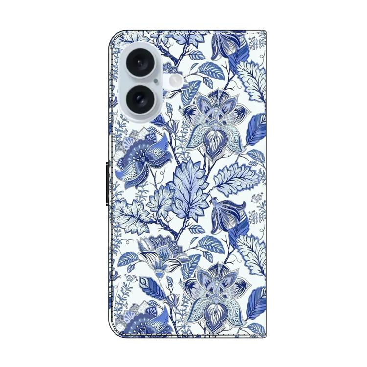 For iPhone 17 Crystal-Like Painted Vegan Leather Phone Case