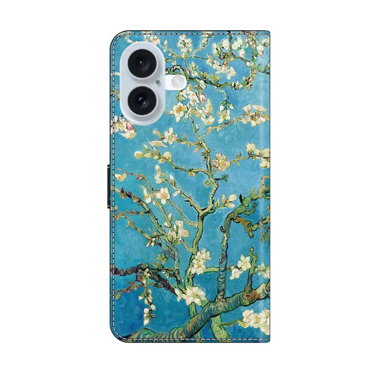 For iPhone 17 Crystal-Like Painted Vegan Leather Phone Case