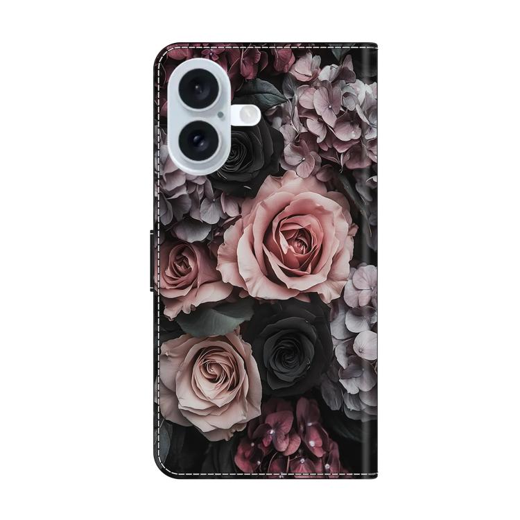 For iPhone 17 Crystal-Like Painted Vegan Leather Phone Case
