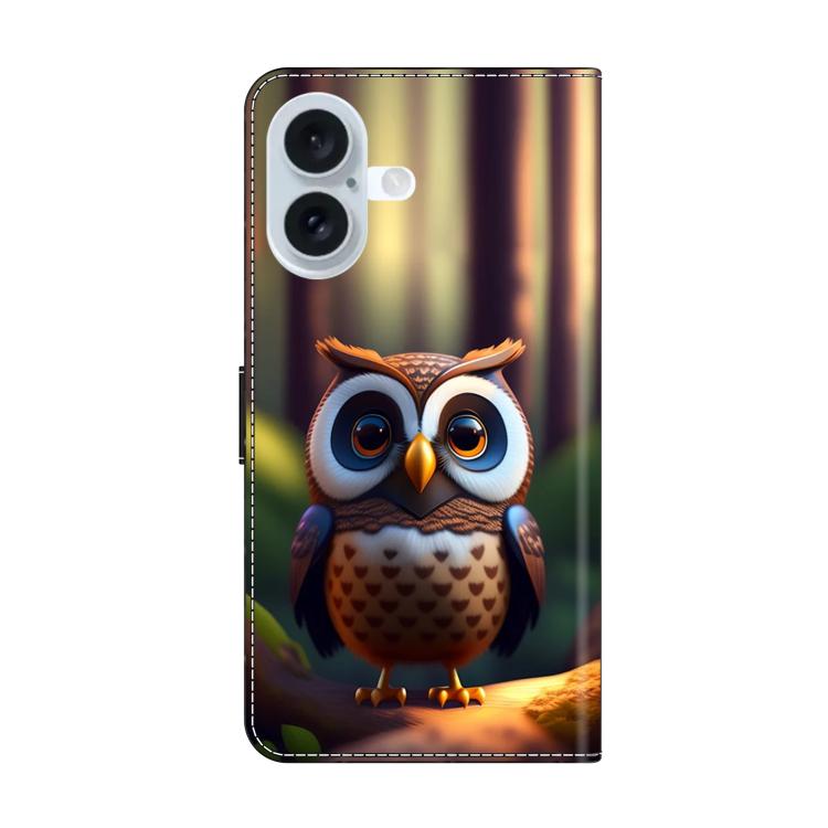 For iPhone 17 Crystal-Like Painted Vegan Leather Phone Case