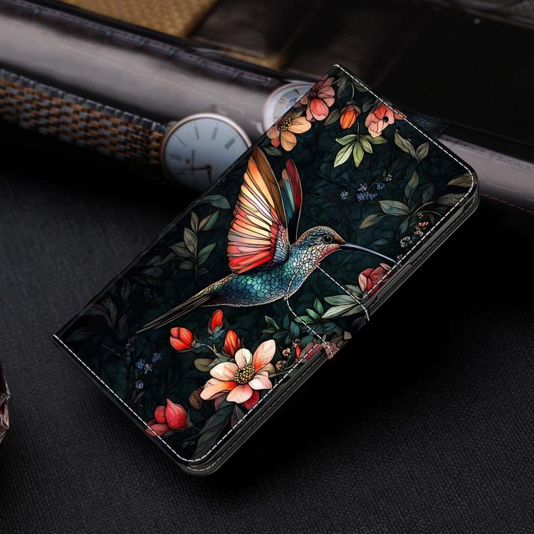 For iPhone 16 Pro Crystal-Like Painted Vegan Leather Phone Case