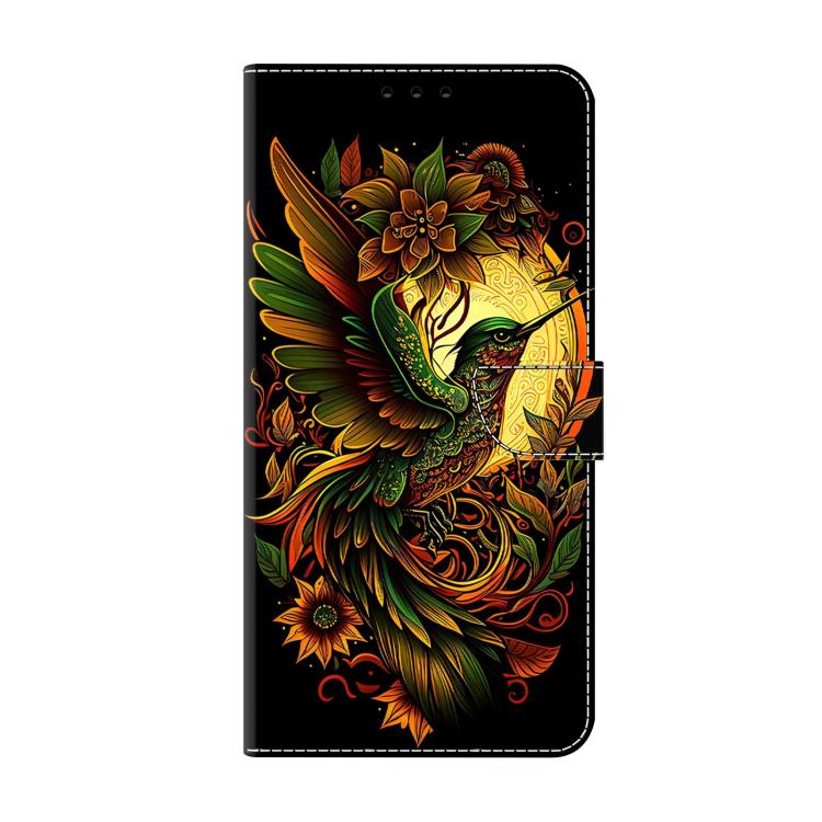 For iPhone 16 Pro Crystal-Like Painted Vegan Leather Phone Case