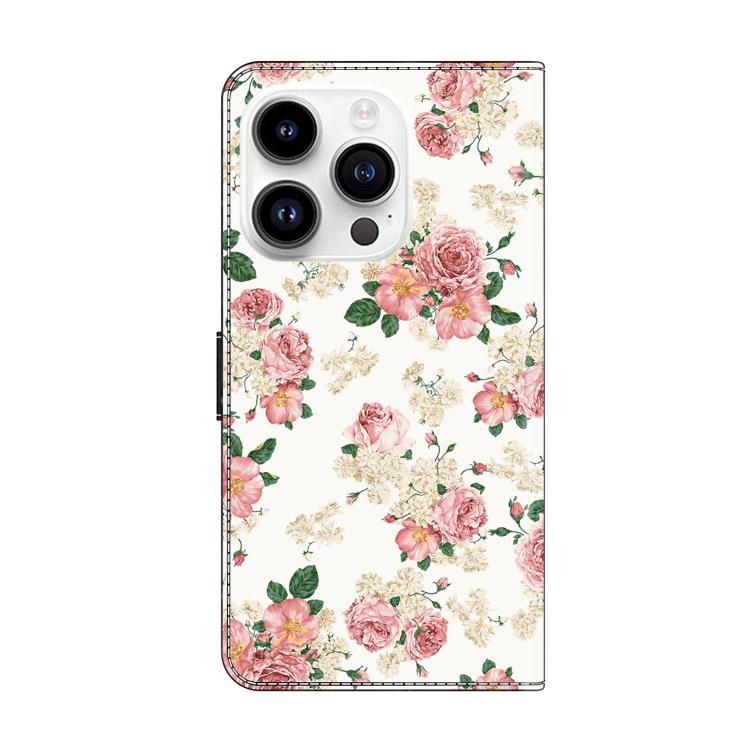 For iPhone 16 Pro Crystal-Like Painted Vegan Leather Phone Case