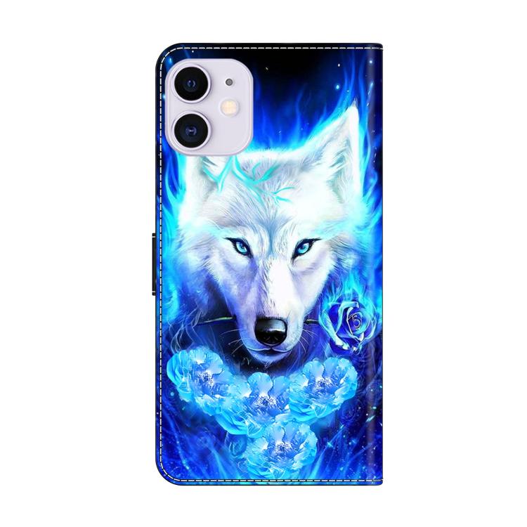 For iPhone 11 Crystal-Like Painted Vegan Leather Phone Case