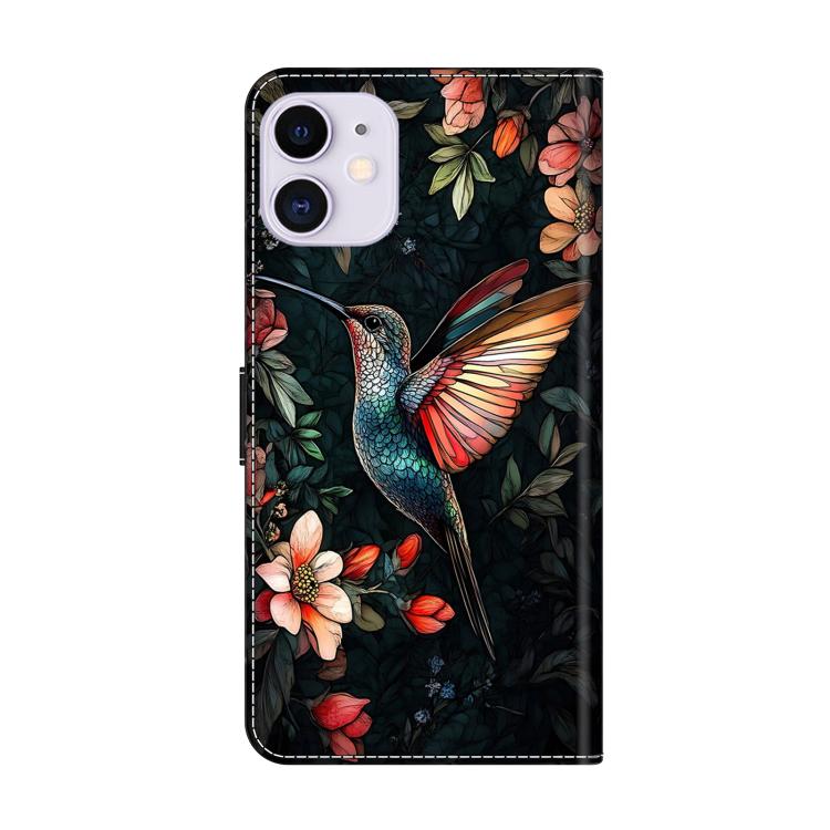 For iPhone 11 Crystal-Like Painted Vegan Leather Phone Case