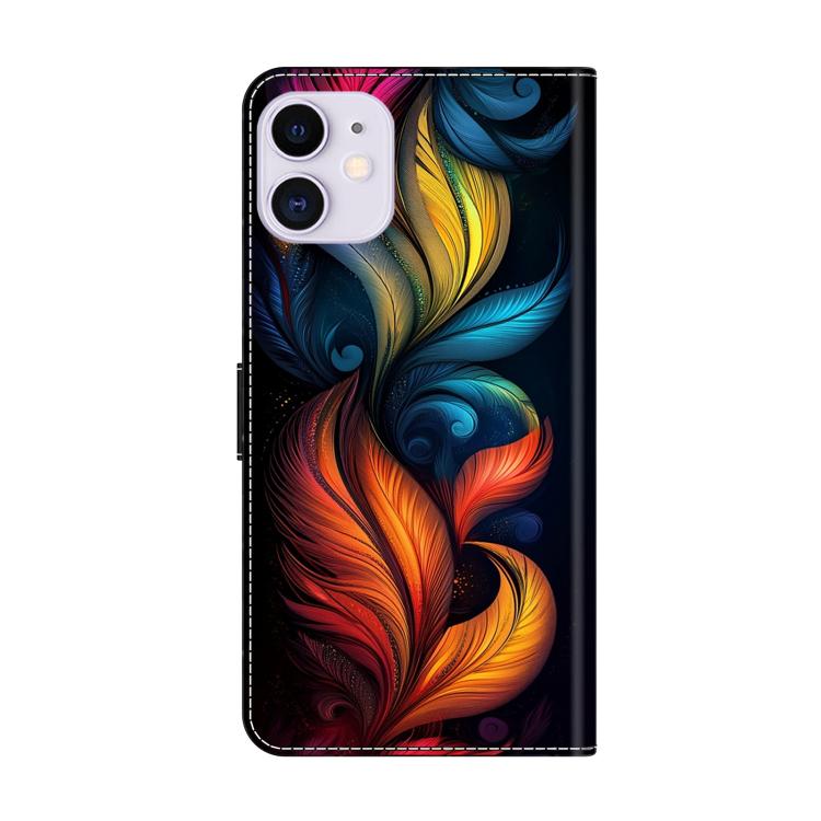 For iPhone 11 Crystal-Like Painted Vegan Leather Phone Case