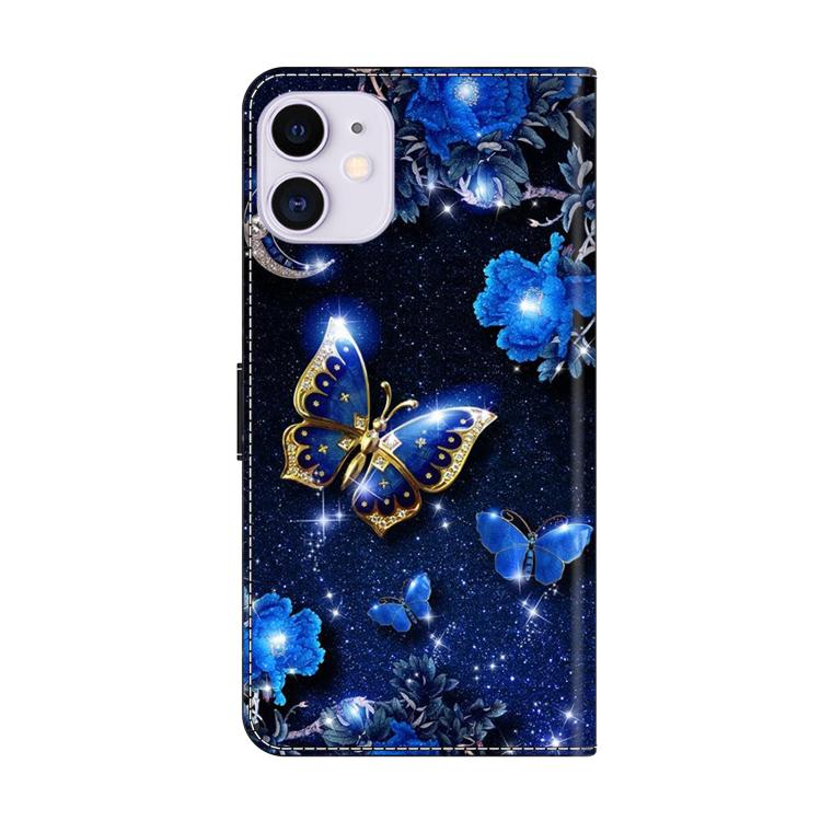 For iPhone 11 Crystal-Like Painted Vegan Leather Phone Case