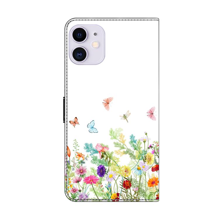 For iPhone 11 Crystal-Like Painted Vegan Leather Phone Case