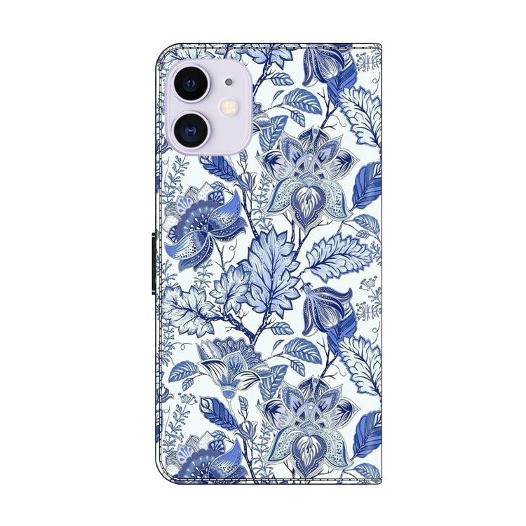 For iPhone 11 Crystal-Like Painted Vegan Leather Phone Case