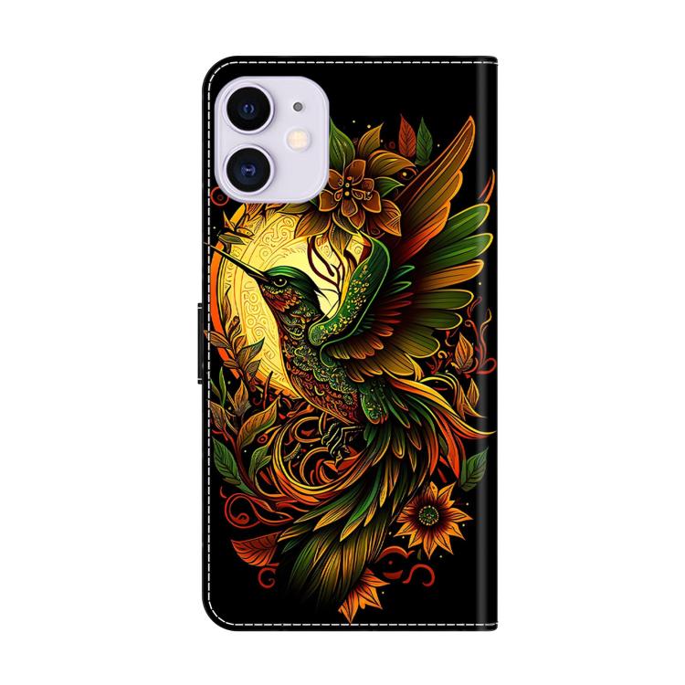 For iPhone 11 Crystal-Like Painted Vegan Leather Phone Case