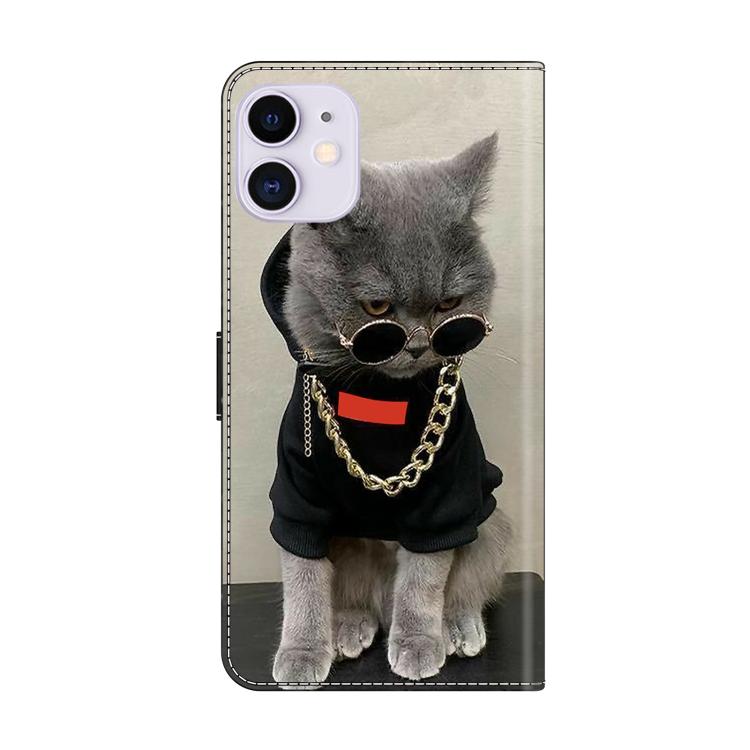 For iPhone 11 Crystal-Like Painted Vegan Leather Phone Case