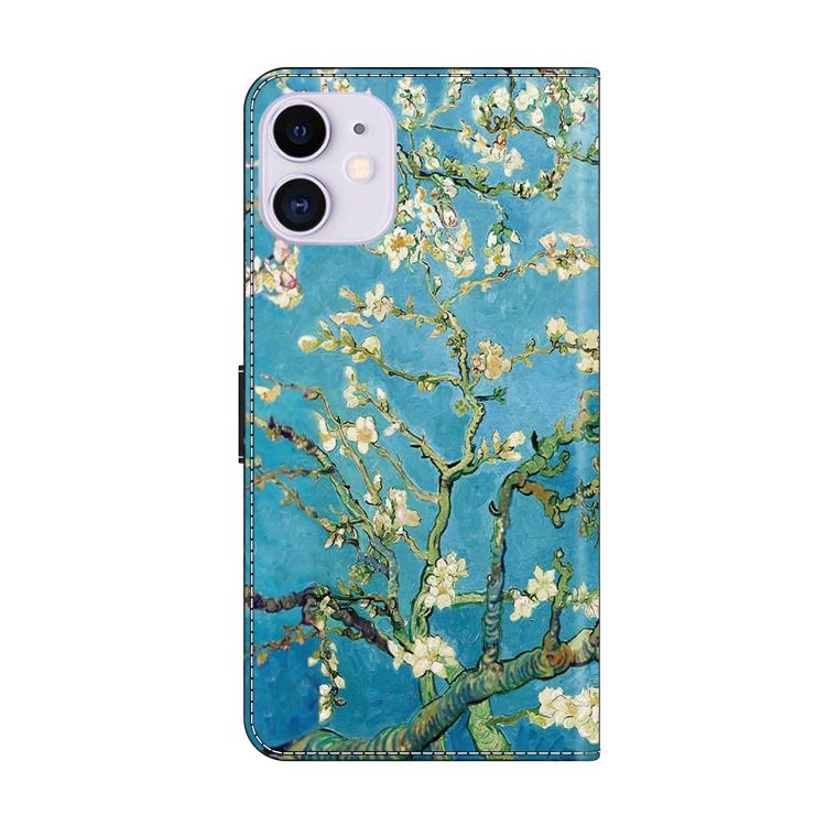 For iPhone 11 Crystal-Like Painted Vegan Leather Phone Case