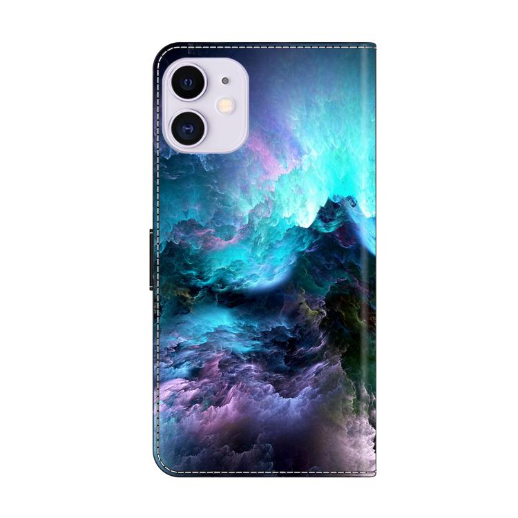 For iPhone 11 Crystal-Like Painted Vegan Leather Phone Case