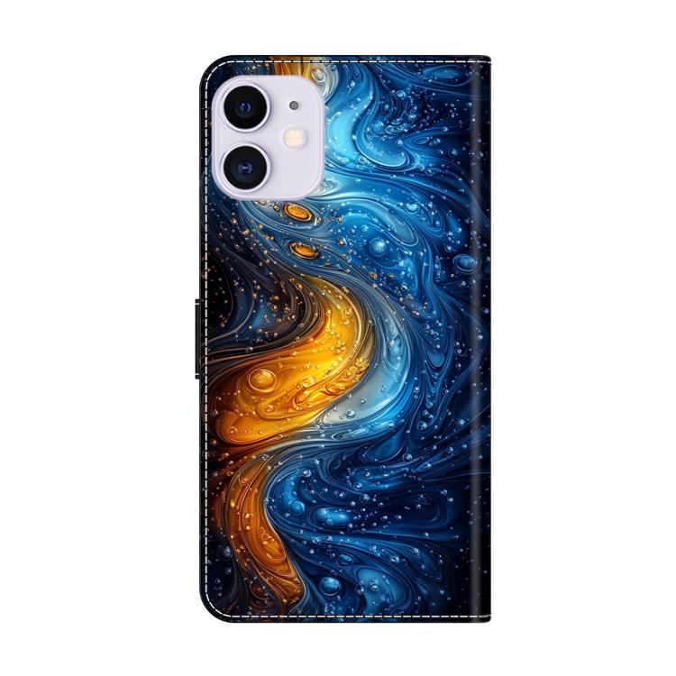 For iPhone 11 Crystal-Like Painted Vegan Leather Phone Case