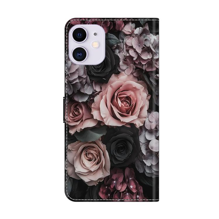 For iPhone 11 Crystal-Like Painted Vegan Leather Phone Case