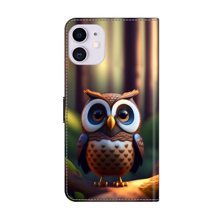 For iPhone 11 Crystal-Like Painted Vegan Leather Phone Case