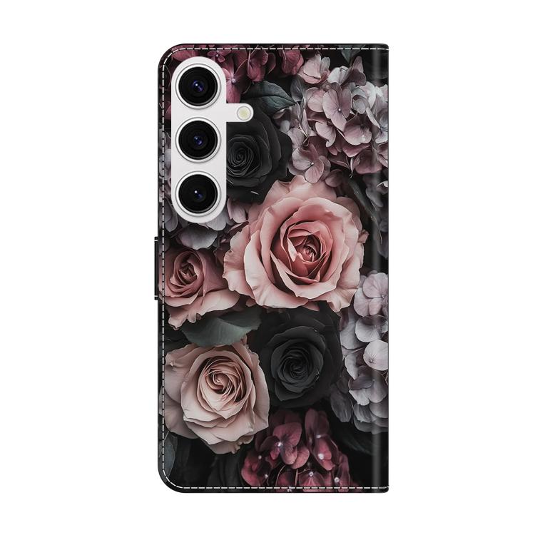 For Samsung Galaxy S23 5G Crystal-Like Painted Vegan Leather Phone Case
