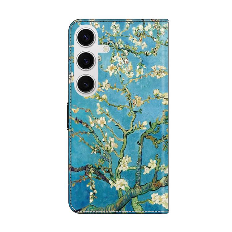 For Samsung Galaxy S24 / S25 5G Crystal-Like Painted Vegan Leather Phone Case