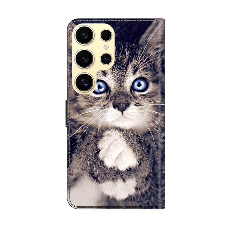 For Samsung Galaxy S24 Ultra 5G Crystal-Like Painted Vegan Leather Phone Case