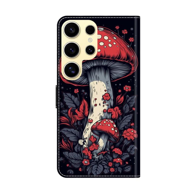 For Samsung Galaxy S24 Ultra 5G Crystal-Like Painted Vegan Leather Phone Case