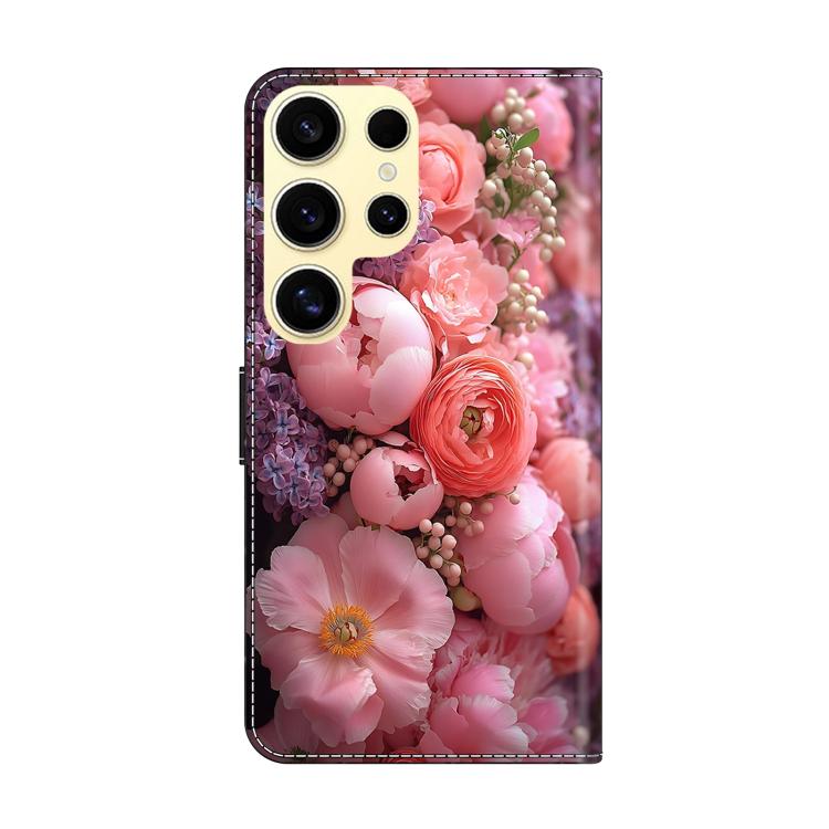 For Samsung Galaxy S24 Ultra 5G Crystal-Like Painted Vegan Leather Phone Case