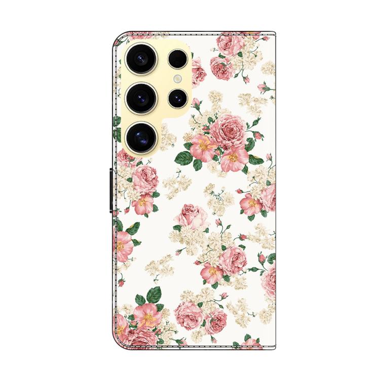 For Samsung Galaxy S24 Ultra 5G Crystal-Like Painted Vegan Leather Phone Case