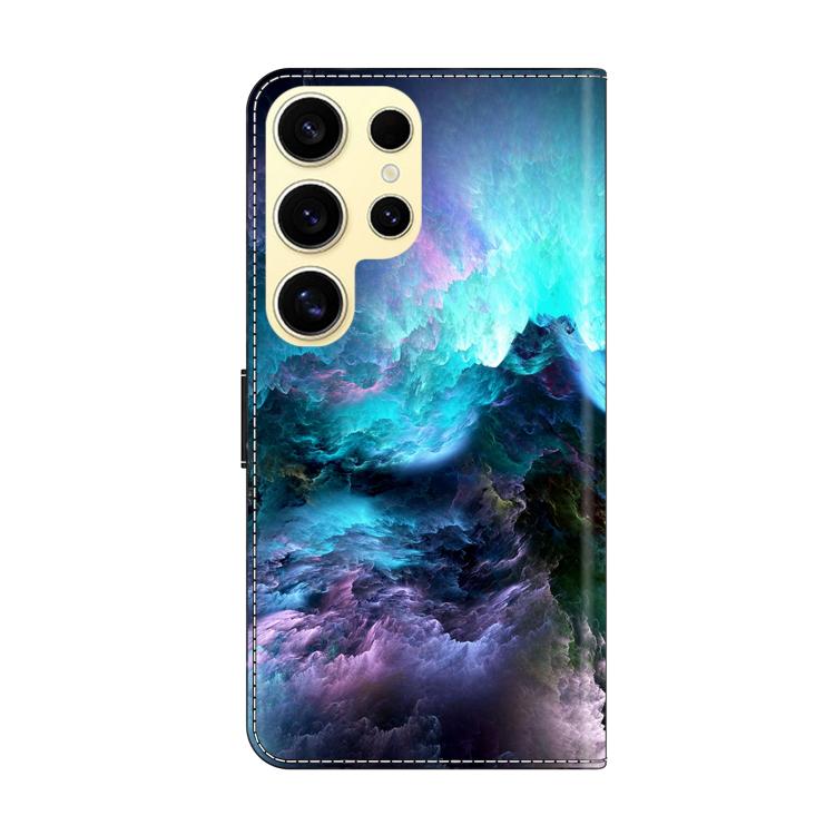 For Samsung Galaxy S24 Ultra 5G Crystal-Like Painted Vegan Leather Phone Case