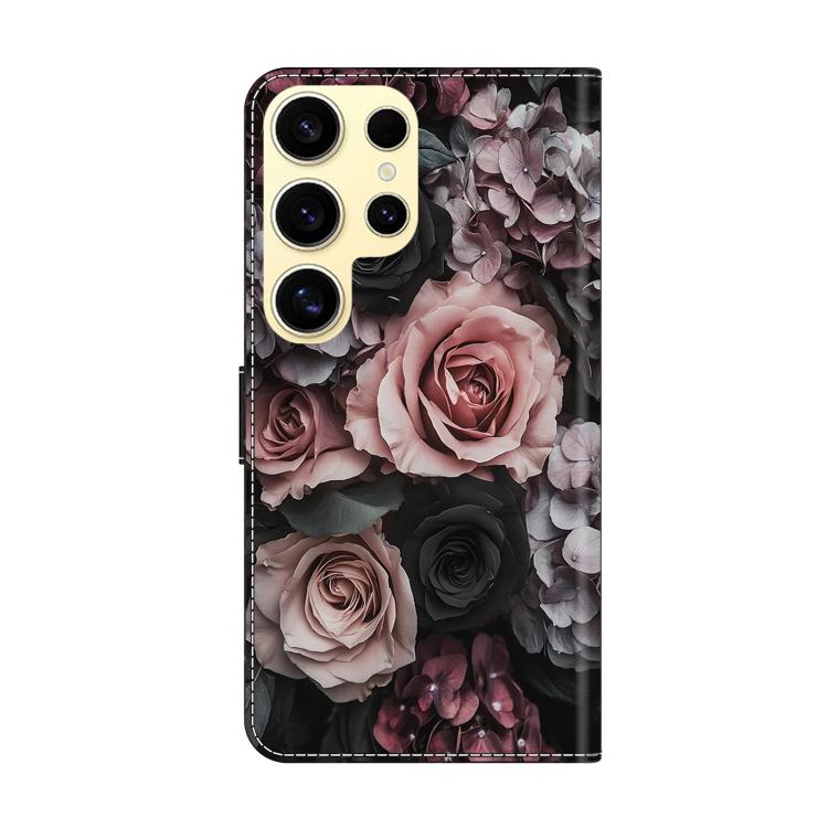 For Samsung Galaxy S24 Ultra 5G Crystal-Like Painted Vegan Leather Phone Case