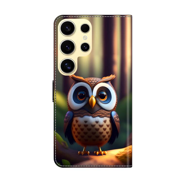 For Samsung Galaxy S24 Ultra 5G Crystal-Like Painted Vegan Leather Phone Case
