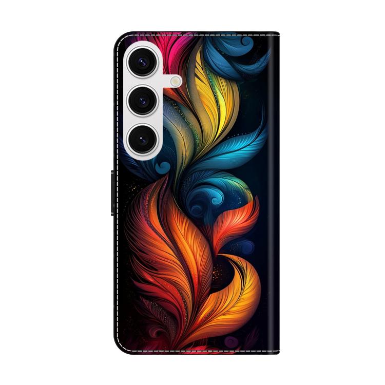 For Samsung Galaxy S24 FE 5G Crystal-Like Painted Vegan Leather Phone Case