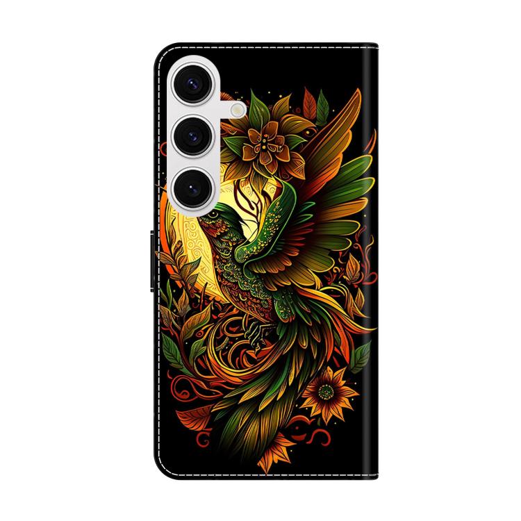 For Samsung Galaxy S24 FE 5G Crystal-Like Painted Vegan Leather Phone Case